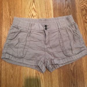 Rewind Khaki Stretchy Shorts